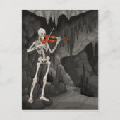 Carte Postale squelette violon (Devant)