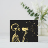 Carte Postale Squelette X-Ray Big Faire-part - Jaune (Debout devant)