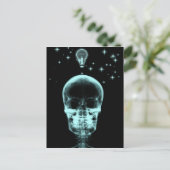 Carte Postale Squelette X-Ray pour une idée brillante - Turquois (Debout devant)
