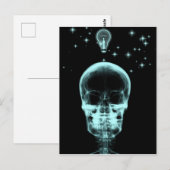 Carte Postale Squelette X-Ray pour une idée brillante - Turquois (Devant / Derrière)