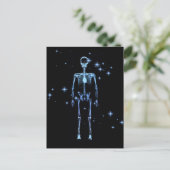 Carte Postale Squelette X-Ray scintillant - Bleu (Debout devant)