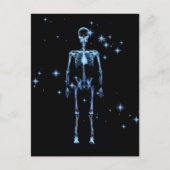 Carte Postale Squelette X-Ray scintillant - Bleu (Devant)