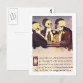 Carte Postale Squelettes de jeu image vintage (Devant / Derrière)