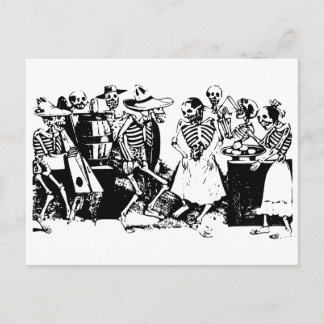 Carte Postale Squelettes mexicains de Gran-Fandango