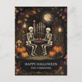 Carte Postale Squelettes Soirée d'Halloween (Devant)