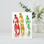 Carte Postale Squelettes sur des vélos (Debout devant)