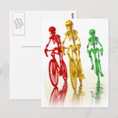 Carte Postale Squelettes sur des vélos (Devant / Derrière)