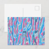 Carte Postale Squiggles sur Bleu et Gris (Devant / Derrière)