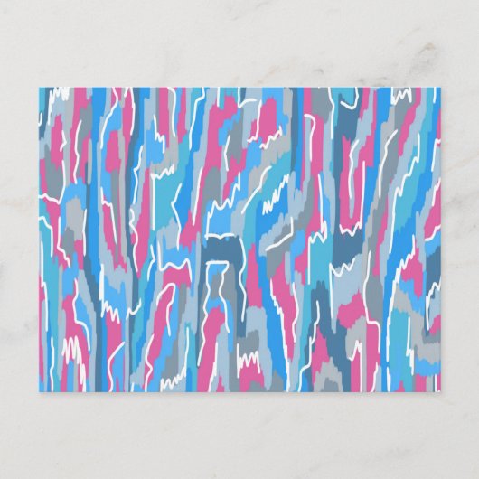 Carte Postale Squiggles sur Bleu et Gris (Devant)