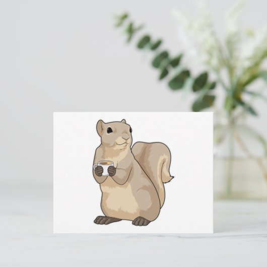 Carte Postale Squirl Coffee Cup (Debout devant)