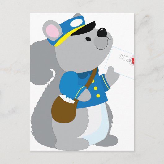 Carte Postale Squirrel Postman (Devant)