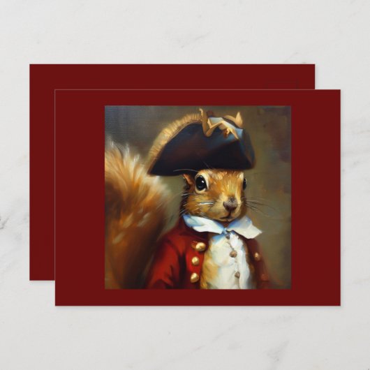 Carte Postale Squirrel Redcoat (Devant / Derrière)