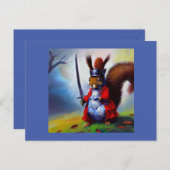 Carte Postale Squirrel Samurai (Devant / Derrière)