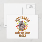 CARTE POSTALE SQUIRREL SMILES (Devant / Derrière)