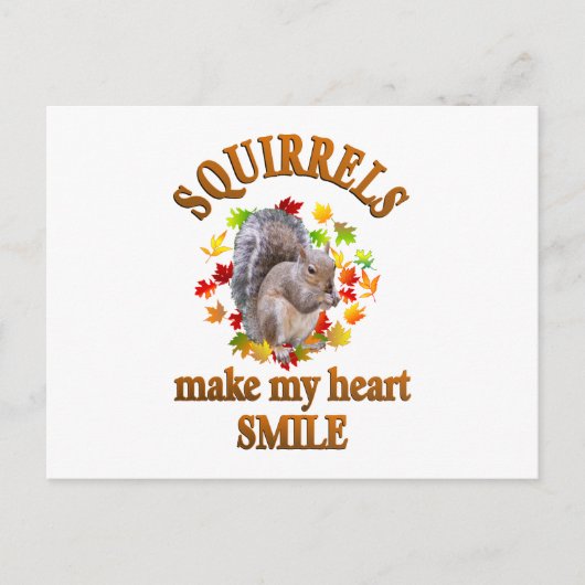 CARTE POSTALE SQUIRREL SMILES (Devant)