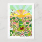 Carte Postale Squirrel Sunrise Garden Penser À Vous (Devant)