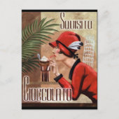Carte Postale Squisito Cioccolato Italienne Chocolate Femme en R (Devant)