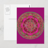 Carte postale Sri Lakshmi Yantra Mandala (Devant / Derrière)