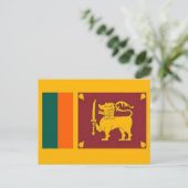 Carte Postale Sri Lanka - Drapeau - (Debout devant)