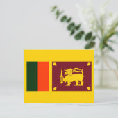 Carte Postale Sri Lanka Island - Drapeau Lion (Debout devant)