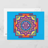 Carte Postale Sri Yantra Mandala (Devant / Derrière)