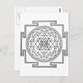 Carte Postale Sri Yantra Mandala (Devant / Derrière)