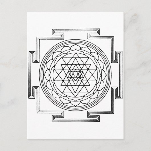 Carte Postale Sri Yantra Mandala (Devant)