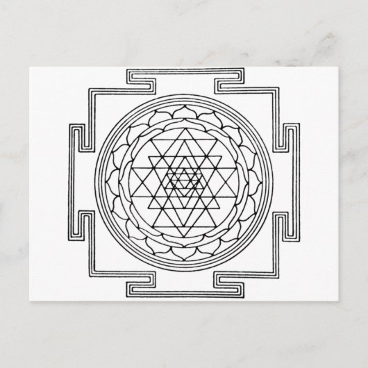 Carte Postale Sri Yantra Mandala (Devant)