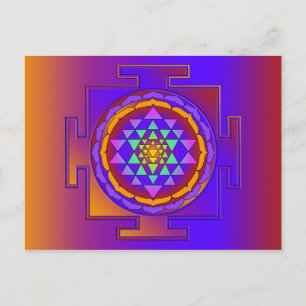 Carte Postale SRI YANTRA pleine couleur + vos idées