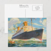 Carte Postale SS Brême en mer (Devant / Derrière)