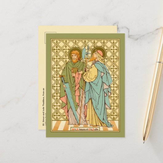 Carte Postale SS. Simon et Jude Thaddeus (RLS 16) (Devant/Arrière en situation)