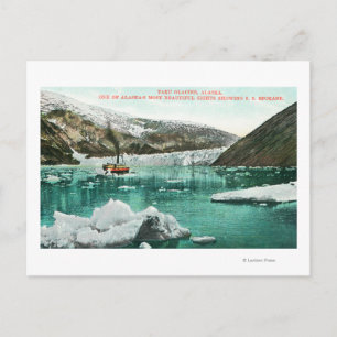 Carte Postale SS Spokane Steamer Passage par Glacier