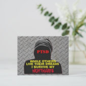 CARTE POSTALE SSPT : ALORS QUE D'AUTRES VIVENT LEURS RÊVES (Debout devant)