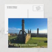 Carte Postale St. Andrews, Écosse, Ruines de la cathédrale au so (Devant / Derrière)