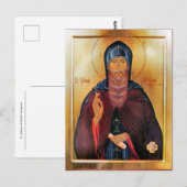 Carte Postale St. Anthony of Dymsk, Novgorod Icon (Devant / Derrière)