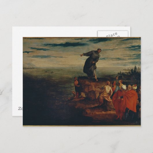 Carte Postale St. Anthony Preaching to the Fish, c.1580 (Devant / Derrière)