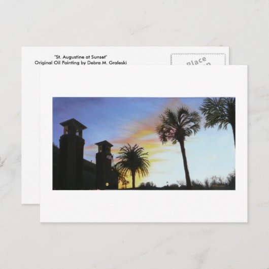 Carte Postale St Augustine au coucher du soleil (Devant / Derrière)