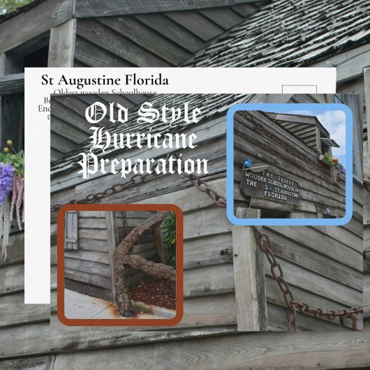Carte Postale St Augustine FL Vieille École en Bois