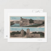 Carte Postale St. Augustine, FL - Vue de Ft. Marion & City (Devant / Derrière)