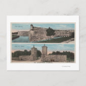 Carte Postale St. Augustine, FL - Vue de Ft. Marion & City (Devant)
