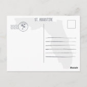 Carte Postale St. Augustine Florida Retro Sunset Souvenirs 60s (Dos)