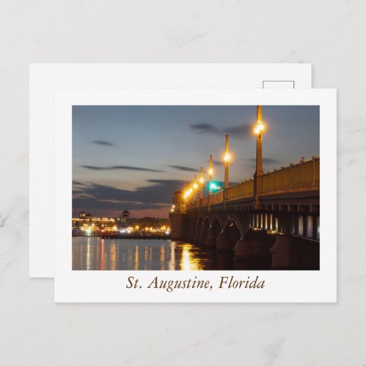 Carte Postale St. Augustine, Floride (Devant / Derrière)
