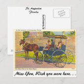 Carte Postale St. Augustine, Floride (Devant / Derrière)