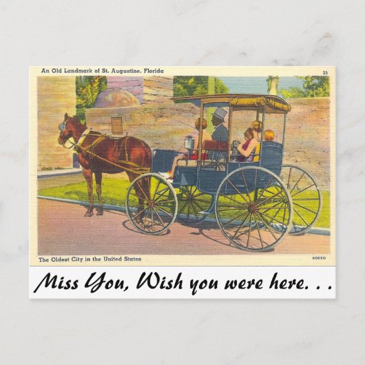 Carte Postale St. Augustine, Floride (Devant)