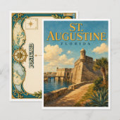 Carte Postale St. Augustine Floride Castillo GeoSaga (Devant / Derrière)