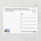 Carte Postale St. Augustine, Floride, États-Unis (Dos)