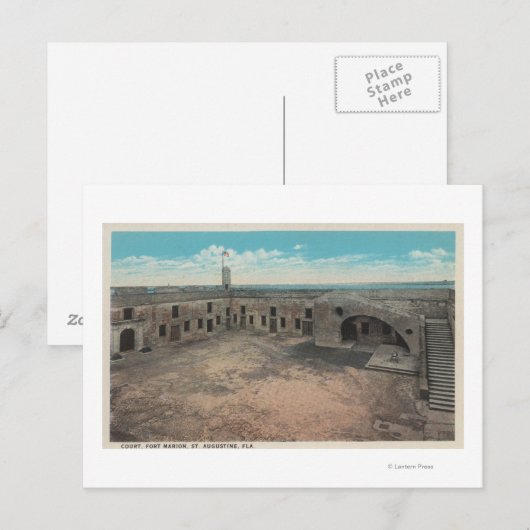 Carte Postale St. Augustine, Floride - Oeil de Ft. Mario (Devant / Derrière)