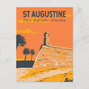 Carte Postale St Augustine Floride Voyage Art Vintage