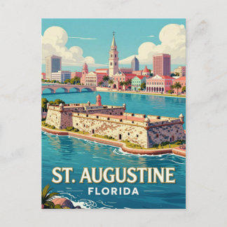 Carte Postale St. Augustine Floride Voyage Ville Historique 🏰