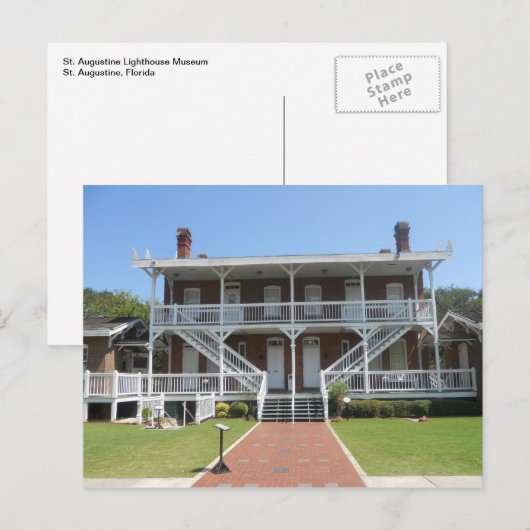 Carte Postale St Augustine Lighthouse Museum, Floride (Devant / Derrière)
